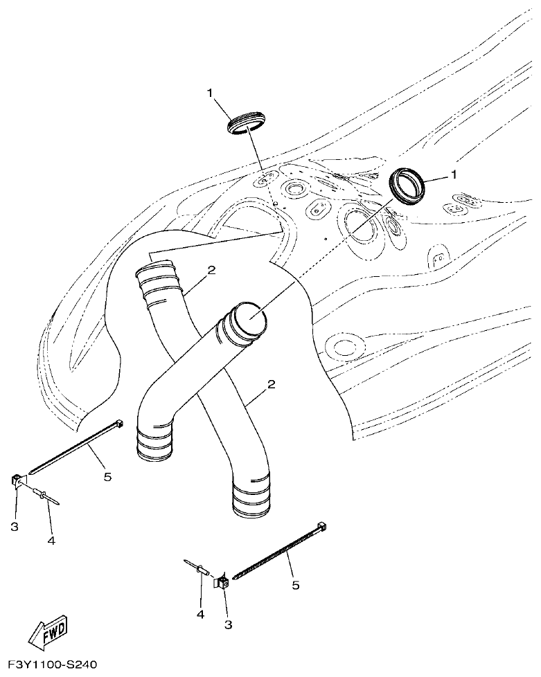 Yamaha EX1050B-S(F3Y36GAB6GA2 VENTILATION parts diagram